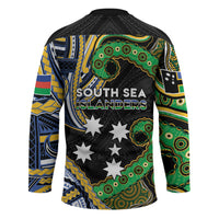 South Sea Islanders And New Caledonia Hockey Jersey Nautilus Shell Southern Cross Tribal Pattern DT05 - Polynesian Pride