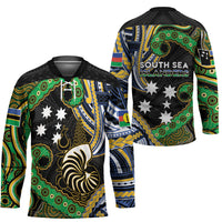South Sea Islanders And New Caledonia Hockey Jersey Nautilus Shell Southern Cross Tribal Pattern DT05 - Polynesian Pride