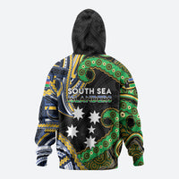 South Sea Islanders And New Caledonia Hoodie Nautilus Shell Southern Cross Tribal Pattern DT05 - Polynesian Pride