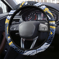 South Sea Islanders And New Caledonia Steering Wheel Cover Nautilus Shell Southern Cross Tribal Pattern DT05 - Polynesian Pride