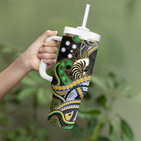 South Sea Islanders And New Caledonia Tumbler With Handle Nautilus Shell Southern Cross Tribal Pattern DT05 - Polynesian Pride