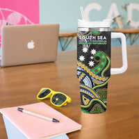 South Sea Islanders And New Caledonia Tumbler With Handle Nautilus Shell Southern Cross Tribal Pattern DT05 - Polynesian Pride