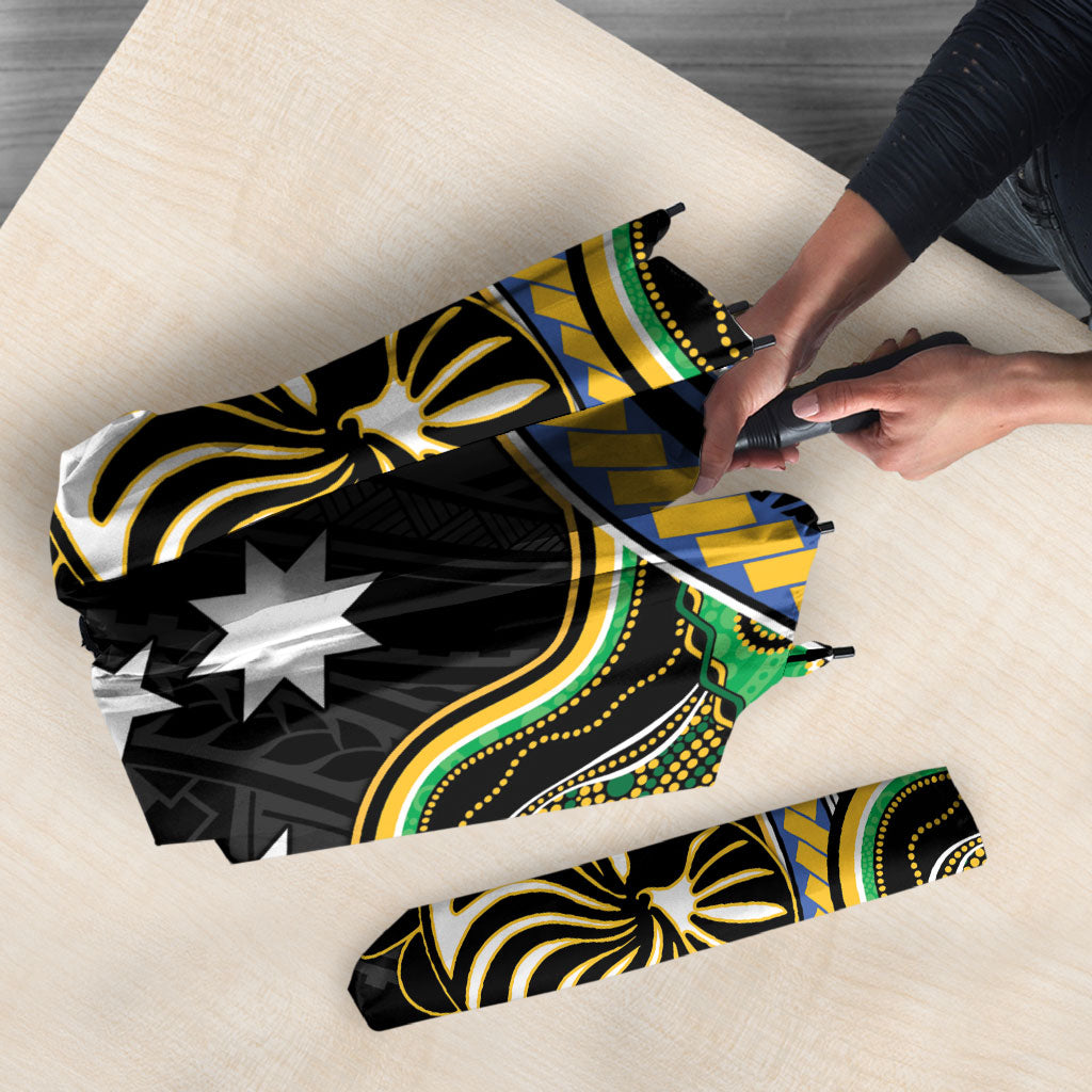 South Sea Islanders And New Caledonia Umbrella Nautilus Shell Southern Cross Tribal Pattern DT05 - Polynesian Pride