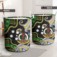 South Sea Islanders And Vanuatu Laundry Basket Boar Tusk Warrior Southern Tribal Pattern DT05 - Polynesian Pride