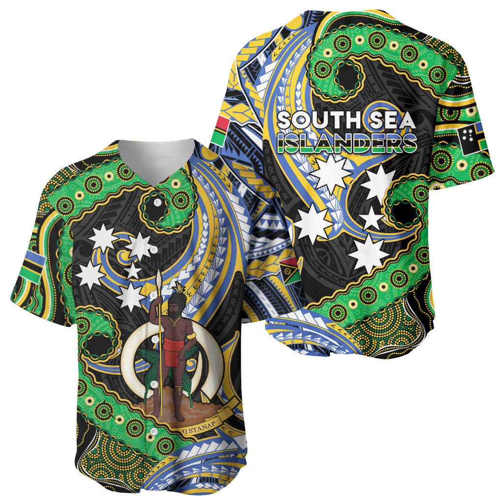South Sea Islanders And Vanuatu Baseball Jersey Boar Tusk Warrior Southern Tribal Pattern DT05 - Polynesian Pride