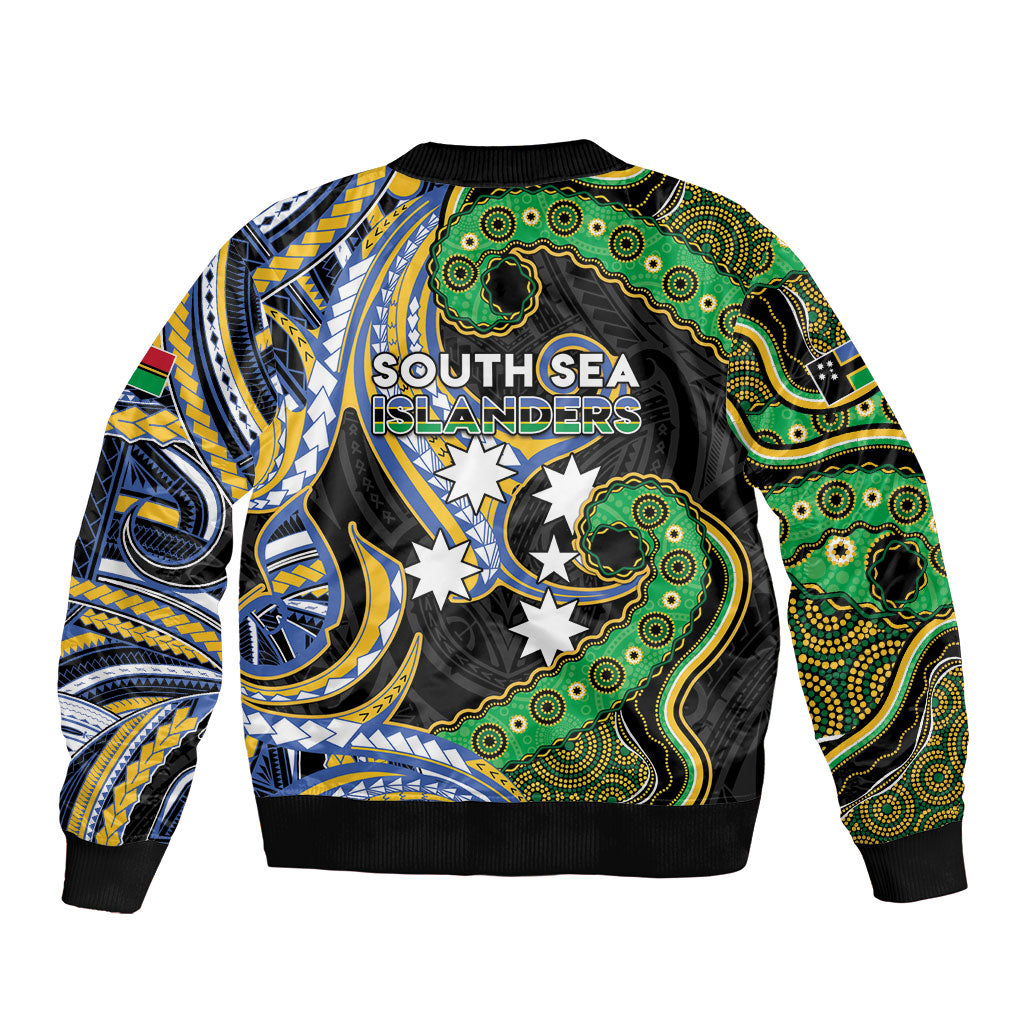 South Sea Islanders And Vanuatu Bomber Jacket Boar Tusk Warrior Southern Tribal Pattern DT05 - Polynesian Pride