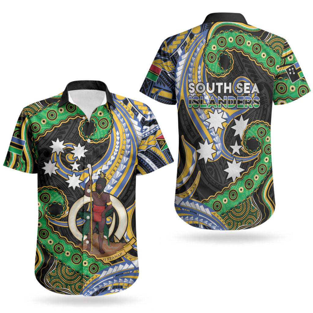 South Sea Islanders And Vanuatu Couples Matching Summer Maxi Dress and Hawaiian Shirt Boar Tusk Warrior Southern Tribal Pattern DT05 - Polynesian Pride