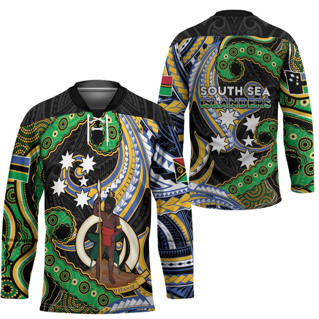 South Sea Islanders And Vanuatu Hockey Jersey Boar Tusk Warrior Southern Tribal Pattern DT05 - Polynesian Pride