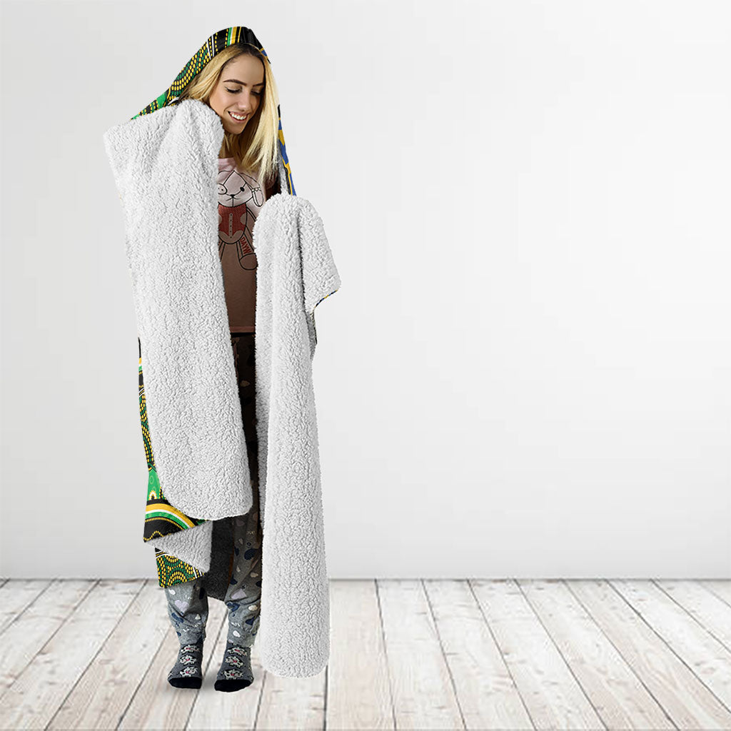 South Sea Islanders And Vanuatu Hooded Blanket Boar Tusk Warrior Southern Tribal Pattern DT05 - Polynesian Pride