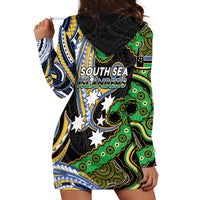 South Sea Islanders And Vanuatu Hoodie Dress Boar Tusk Warrior Southern Tribal Pattern DT05 - Polynesian Pride