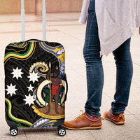 South Sea Islanders And Vanuatu Luggage Cover Boar Tusk Warrior Southern Tribal Pattern DT05 Black - Polynesian Pride