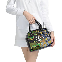 South Sea Islanders And Vanuatu Shoulder Handbag Boar Tusk Warrior Southern Tribal Pattern DT05 - Polynesian Pride