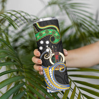 South Sea Islanders And Vanuatu Skinny Tumbler Boar Tusk Warrior Southern Tribal Pattern DT05 - Polynesian Pride