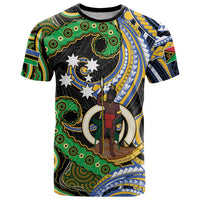 South Sea Islanders And Vanuatu T Shirt Boar Tusk Warrior Southern Tribal Pattern DT05 Black - Polynesian Pride