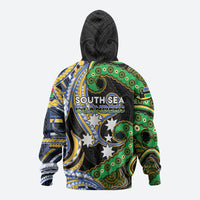 South Sea Islanders And Vanuatu Zip Hoodie Boar Tusk Warrior Southern Tribal Pattern DT05 - Polynesian Pride