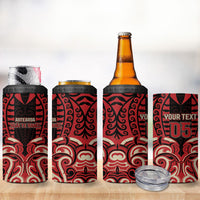 Custom Aotearoa Ngai Te Rangi 4 in 1 Can Cooler Tumbler New Zealand Traditional Maori Pattern DT05 - Polynesian Pride