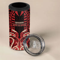 Custom Aotearoa Ngai Te Rangi 4 in 1 Can Cooler Tumbler New Zealand Traditional Maori Pattern DT05 - Polynesian Pride