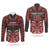 Custom Aotearoa Ngai Te Rangi Couples Matching Puletasi and Long Sleeve Button Shirt New Zealand Traditional Maori Pattern DT05 - Polynesian Pride