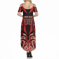 Custom Aotearoa Ngai Te Rangi Summer Maxi Dress New Zealand Traditional Maori Pattern DT05 - Polynesian Pride