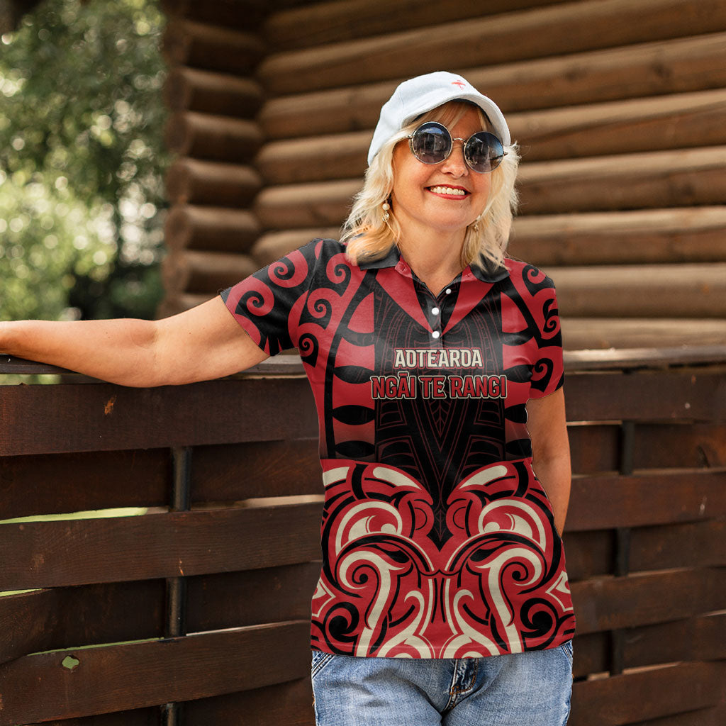 Custom Aotearoa Ngai Te Rangi Women Polo Shirt New Zealand Traditional Maori Pattern DT05 - Polynesian Pride