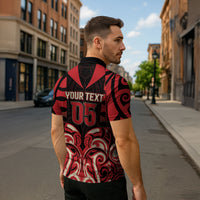 Custom Aotearoa Ngai Te Rangi Zipper Polo Shirt New Zealand Traditional Maori Pattern DT05 - Polynesian Pride