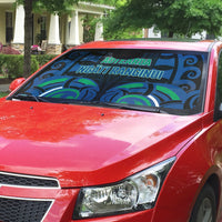 Aotearoa Ngati Ranginui Auto Sun Shade New Zealand Traditional Maori Pattern DT05 - Polynesian Pride