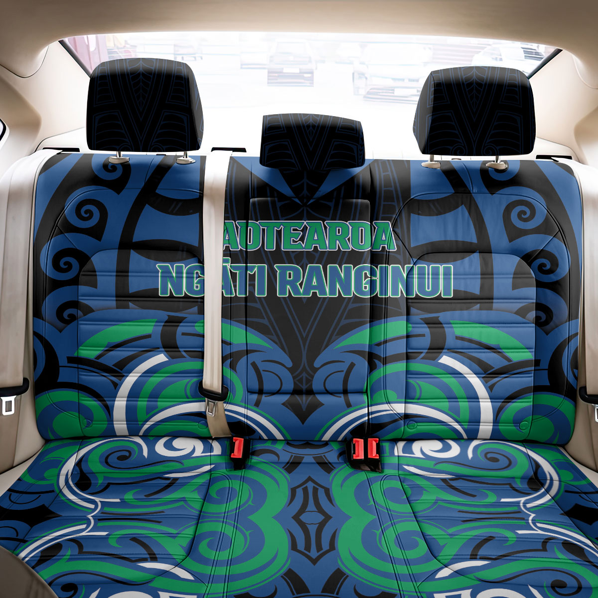 Aotearoa Ngati Ranginui Back Car Seat Cover New Zealand Traditional Maori Pattern DT05 - Polynesian Pride