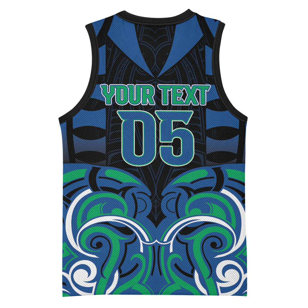 Custom Aotearoa Ngati Ranginui Basketball Jersey New Zealand Traditional Maori Pattern DT05 - Polynesian Pride