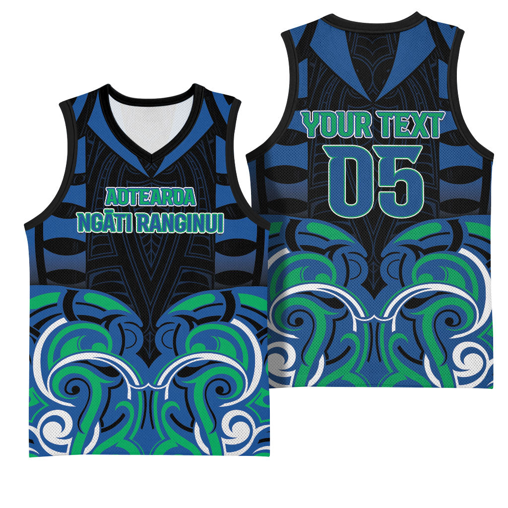 Custom Aotearoa Ngati Ranginui Basketball Jersey New Zealand Traditional Maori Pattern DT05 - Polynesian Pride
