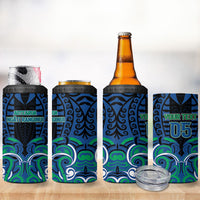 Custom Aotearoa Ngati Ranginui 4 in 1 Can Cooler Tumbler New Zealand Traditional Maori Pattern DT05 - Polynesian Pride