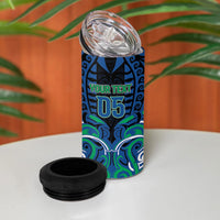 Custom Aotearoa Ngati Ranginui 4 in 1 Can Cooler Tumbler New Zealand Traditional Maori Pattern DT05 - Polynesian Pride