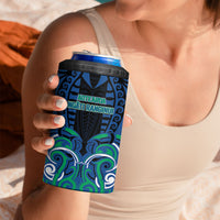 Custom Aotearoa Ngati Ranginui 4 in 1 Can Cooler Tumbler New Zealand Traditional Maori Pattern DT05 - Polynesian Pride