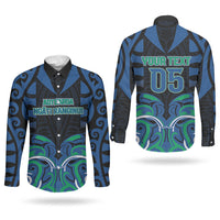 Custom Aotearoa Ngati Ranginui Couples Matching Off Shoulder Short Dress and Long Sleeve Button Shirt New Zealand Traditional Maori Pattern DT05 - Polynesian Pride
