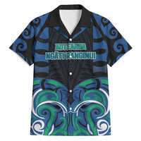 Custom Aotearoa Ngati Ranginui Hawaiian Shirt New Zealand Traditional Maori Pattern DT05 Navy - Polynesian Pride