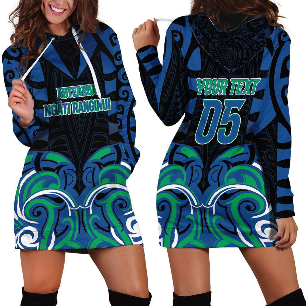 Custom Aotearoa Ngati Ranginui Hoodie Dress New Zealand Traditional Maori Pattern DT05 - Polynesian Pride