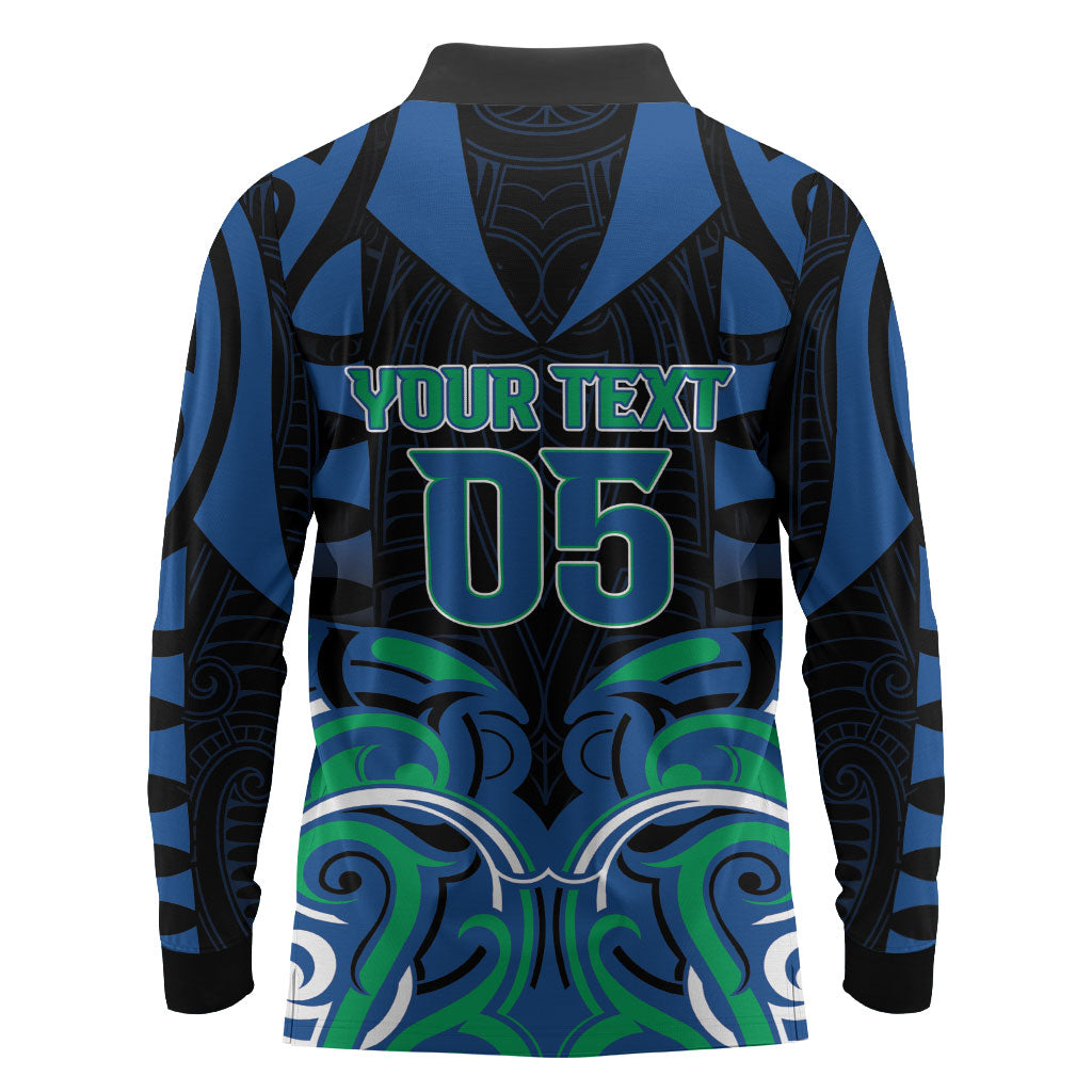 Custom Aotearoa Ngati Ranginui Long Sleeve Polo Shirt New Zealand Traditional Maori Pattern DT05 - Polynesian Pride