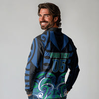 Custom Aotearoa Ngati Ranginui Long Sleeve Polo Shirt New Zealand Traditional Maori Pattern DT05 - Polynesian Pride