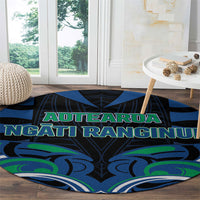 Aotearoa Ngati Ranginui Round Carpet New Zealand Traditional Maori Pattern DT05 - Polynesian Pride