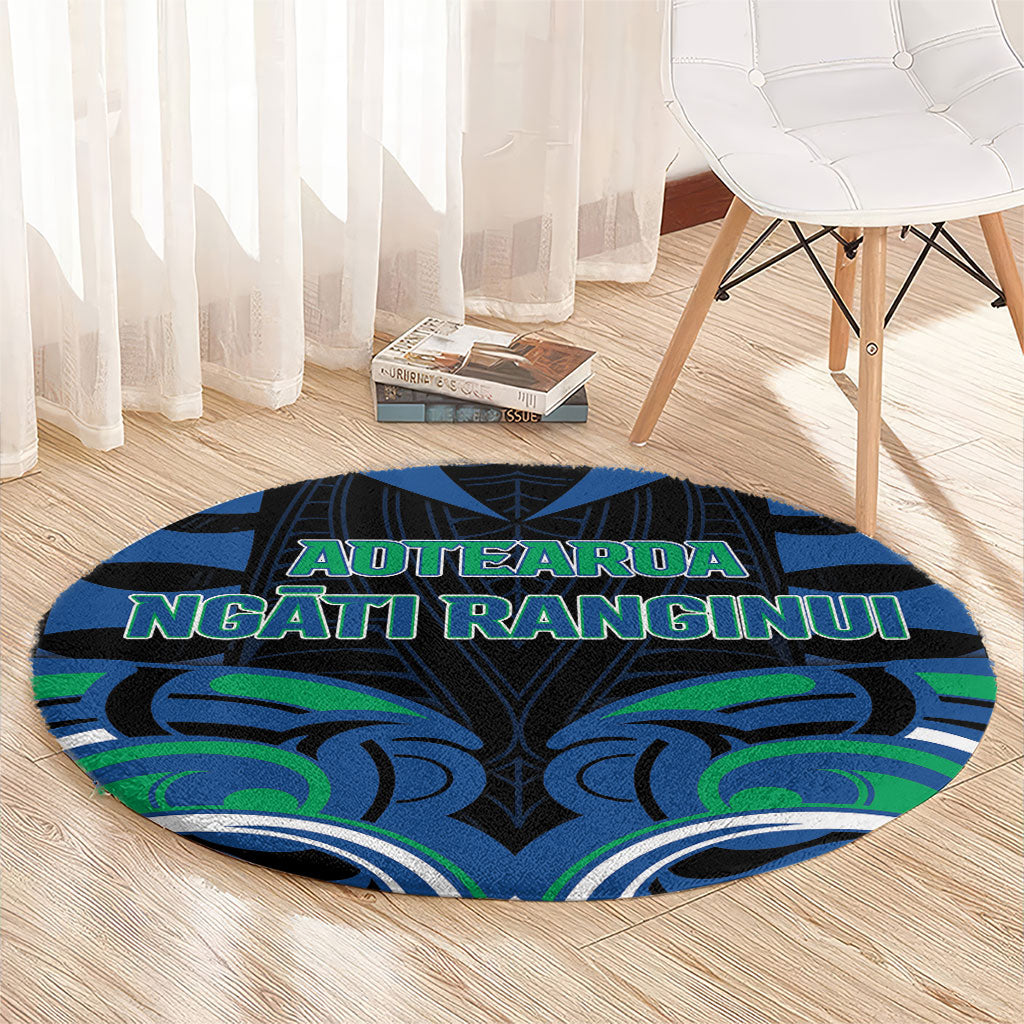 Aotearoa Ngati Ranginui Round Carpet New Zealand Traditional Maori Pattern DT05 - Polynesian Pride