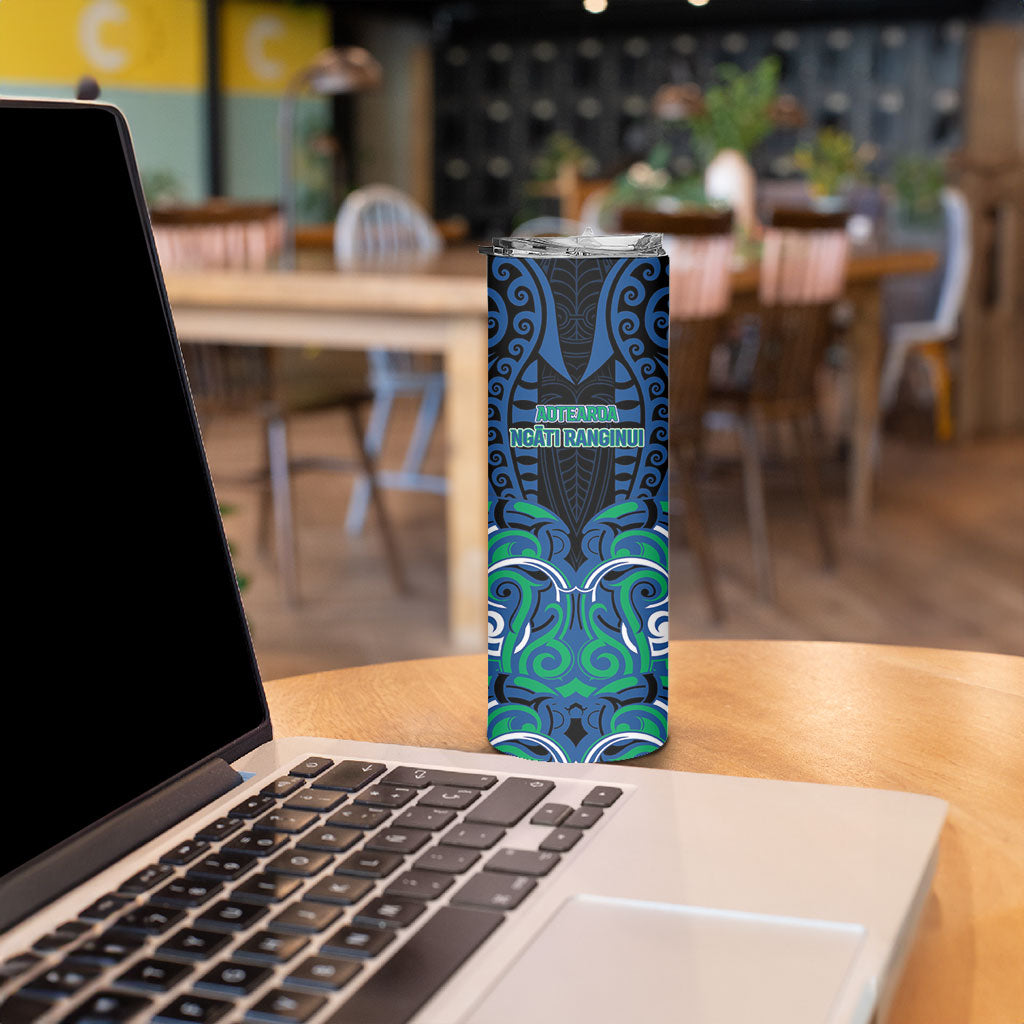 Custom Aotearoa Ngati Ranginui Skinny Tumbler New Zealand Traditional Maori Pattern DT05 - Polynesian Pride