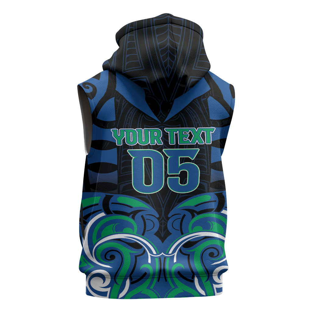Custom Aotearoa Ngati Ranginui Sleeveless Hoodie New Zealand Traditional Maori Pattern DT05 - Polynesian Pride