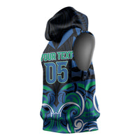 Custom Aotearoa Ngati Ranginui Sleeveless Hoodie New Zealand Traditional Maori Pattern DT05 - Polynesian Pride