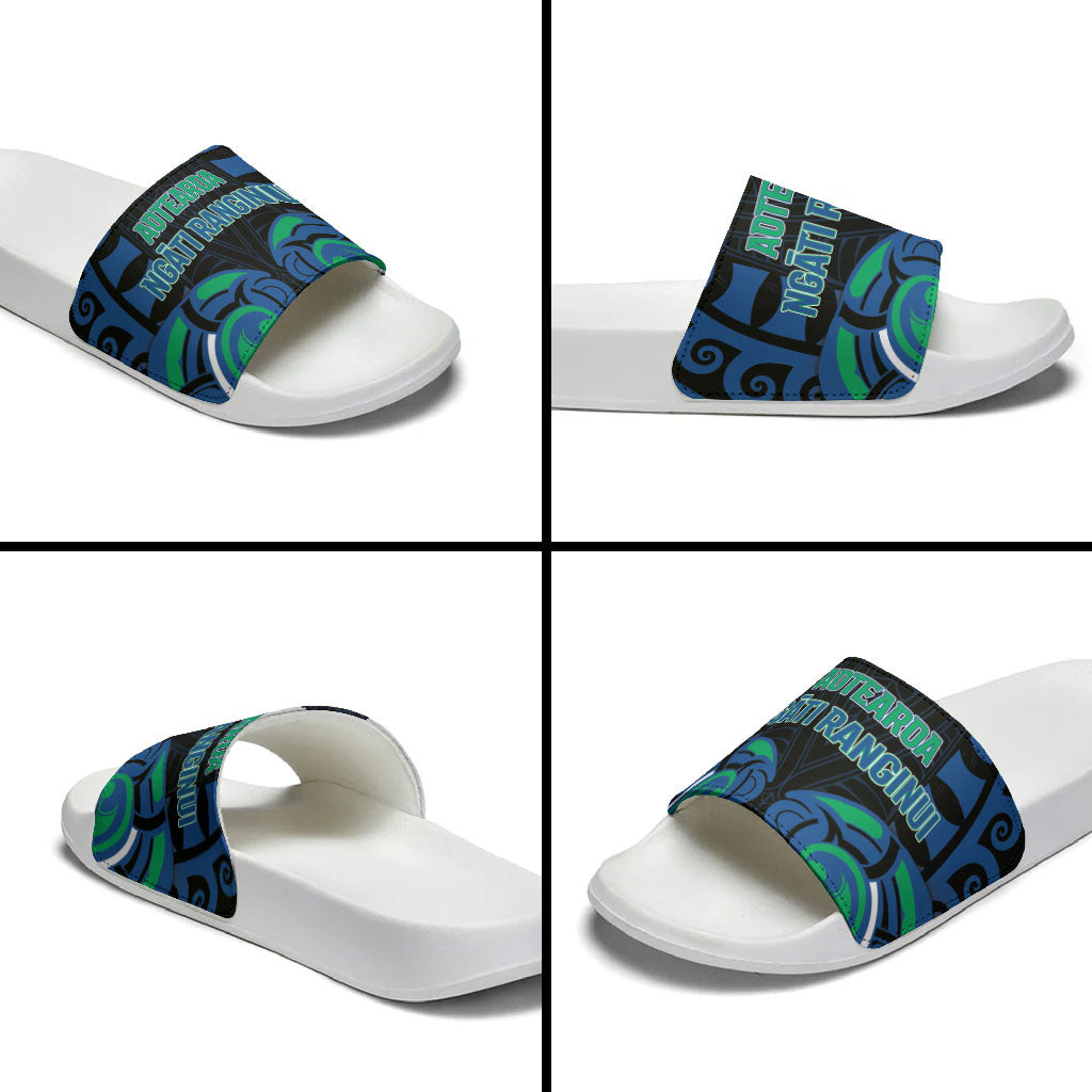 Aotearoa Ngati Ranginui Slide Sandals New Zealand Traditional Maori Pattern DT05 - Polynesian Pride