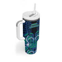 Custom Aotearoa Ngati Ranginui Tumbler With Handle New Zealand Traditional Maori Pattern DT05 - Polynesian Pride