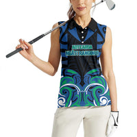 Custom Aotearoa Ngati Ranginui Women Sleeveless Polo Shirt New Zealand Traditional Maori Pattern DT05 - Polynesian Pride