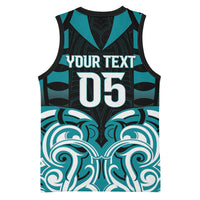 Custom Aotearoa Tapuika Basketball Jersey New Zealand Traditional Maori Pattern DT05 - Polynesian Pride