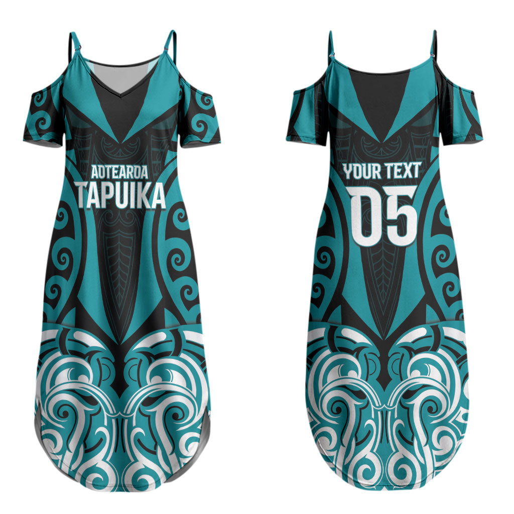 Custom Aotearoa Tapuika Couples Matching Summer Maxi Dress and Hawaiian Shirt New Zealand Traditional Maori Pattern DT05 - Polynesian Pride