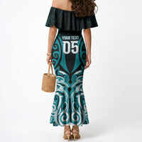Custom Aotearoa Tapuika Mermaid Dress New Zealand Traditional Maori Pattern DT05 - Polynesian Pride