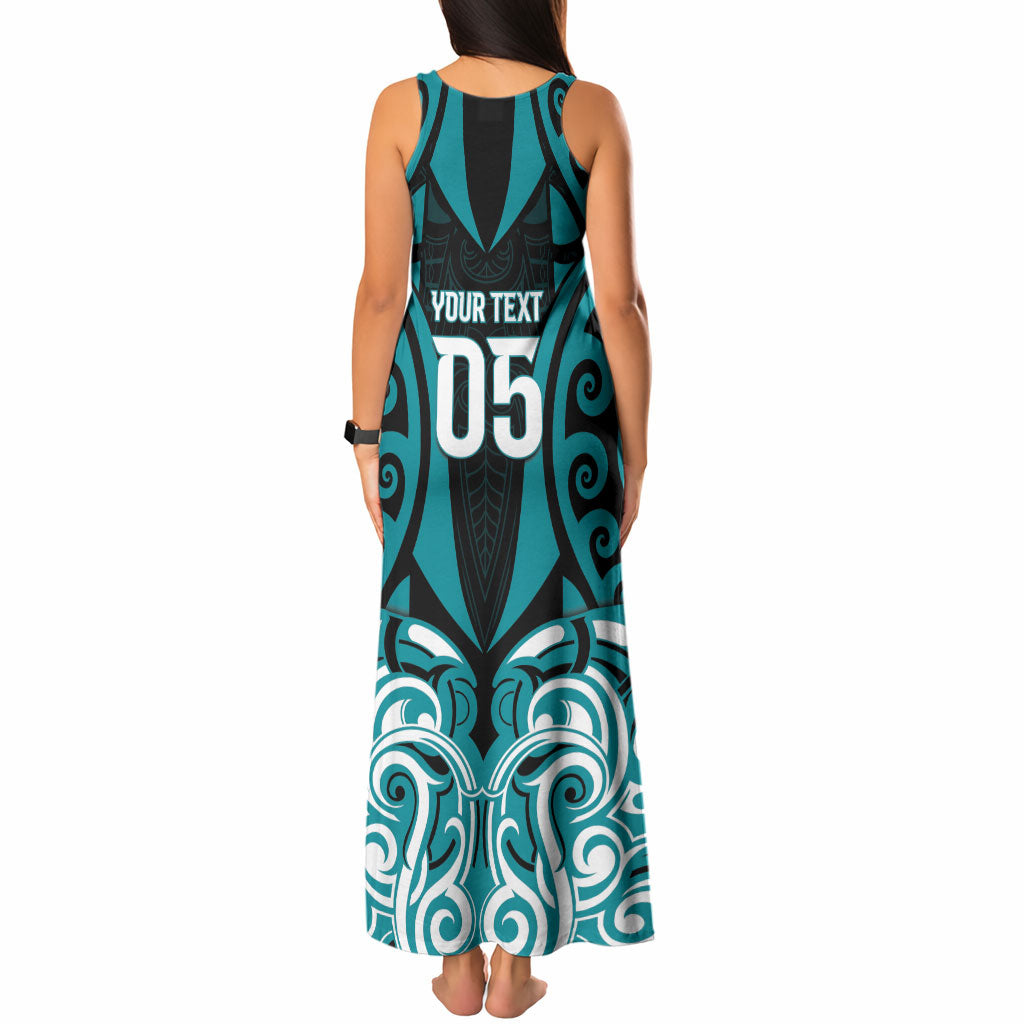 Custom Aotearoa Tapuika Tank Maxi Dress New Zealand Traditional Maori Pattern DT05 - Polynesian Pride