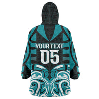 Custom Aotearoa Tapuika Wearable Blanket Hoodie New Zealand Traditional Maori Pattern DT05 - Polynesian Pride